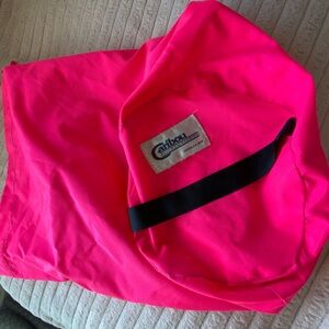 caribou mountaineers sleeping bag case pink neon vintage retro clasic thrifted